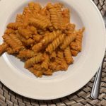 Spirelli in gerösteter Paprika-Sahne-Sauce